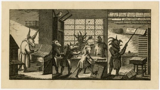 The Art and Mystery of Printing Emblematically Displayed (1732) | Quelle: The British Museum